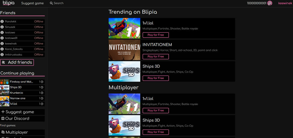 Blipia screenshot