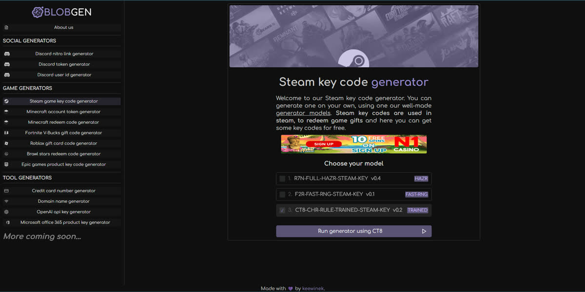 BlobGen screenshot