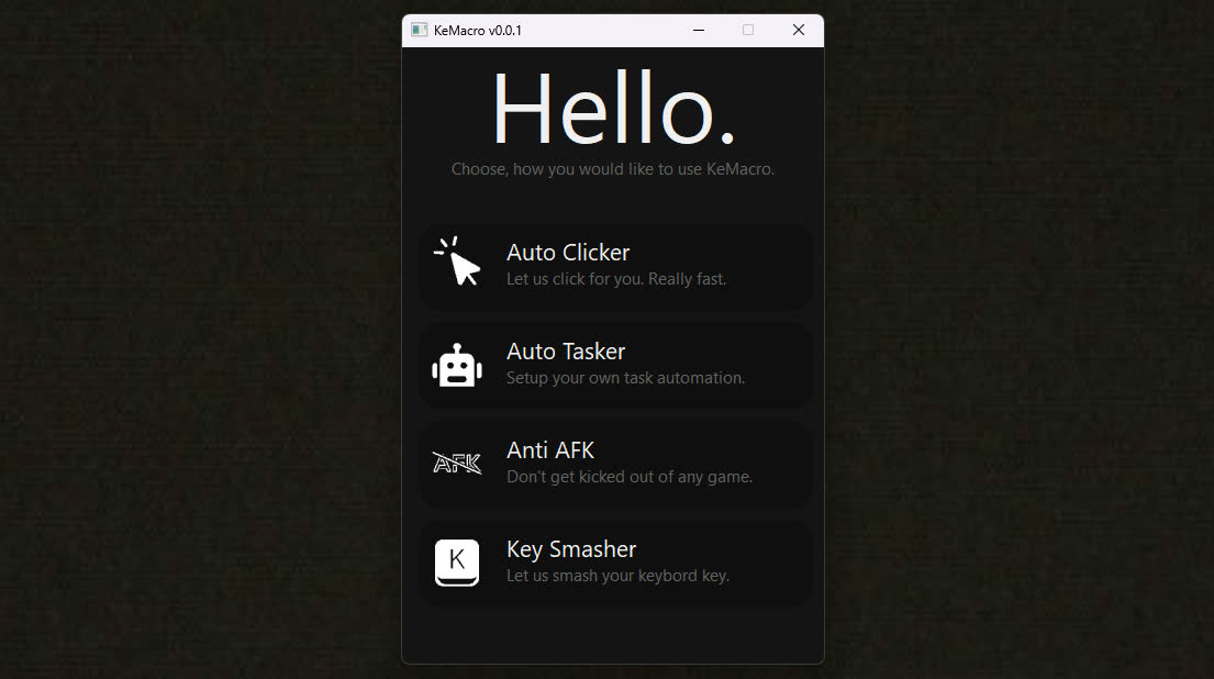 KeMacro screenshot